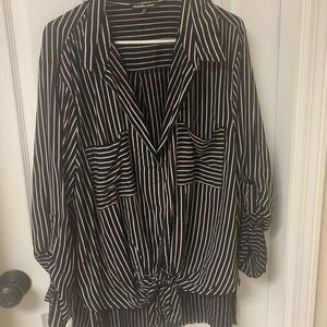 Brand new black and white colored dress shirt